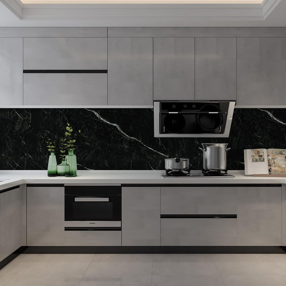 Black Marble Peel-and-Stick Sheet