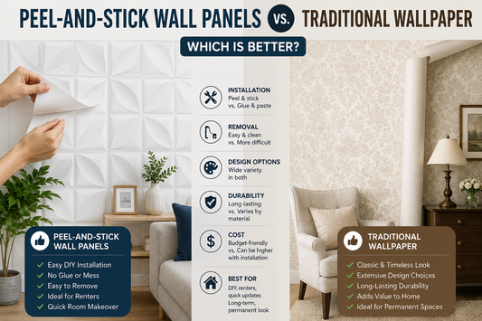 Peel-and-Stick Wall Panels vs. Traditional Wallpaper: Which Is Better?