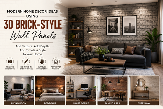 Modern Home Decor Ideas Using 3D Brick-Style Wall Panels