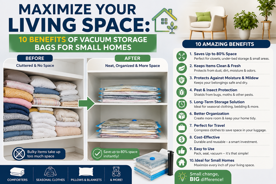Maximize Your Living Space: 10 Benefits of Vacuum Storage Bags for Small Homes