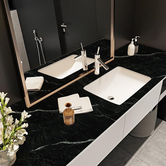 Black Marble Peel-and-Stick Sheet