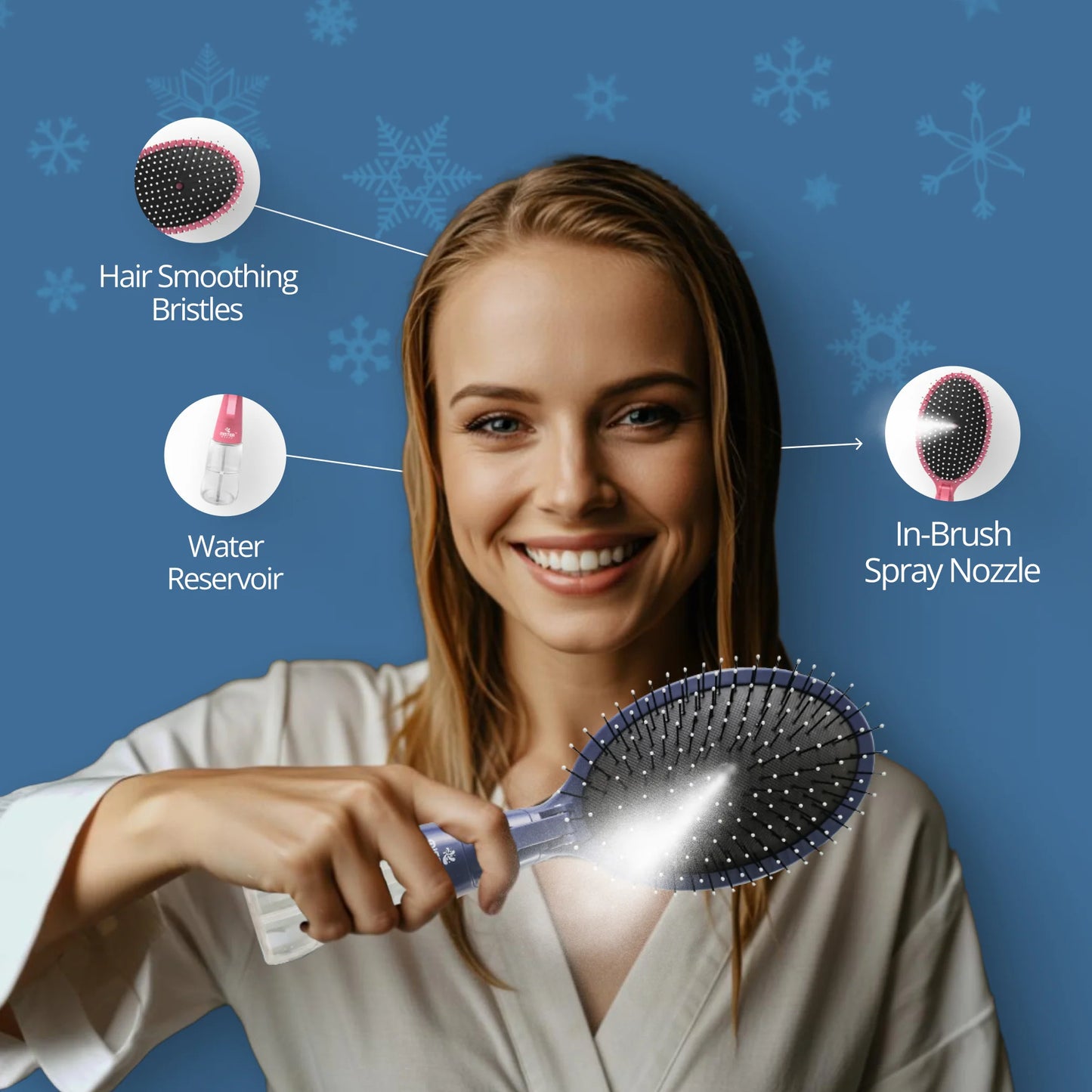 water spray hair brush