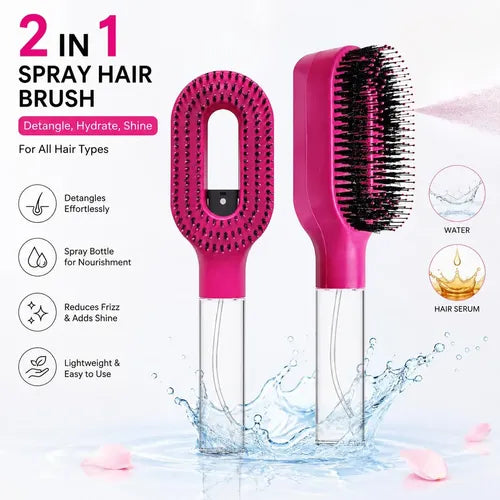 water spray hair brush